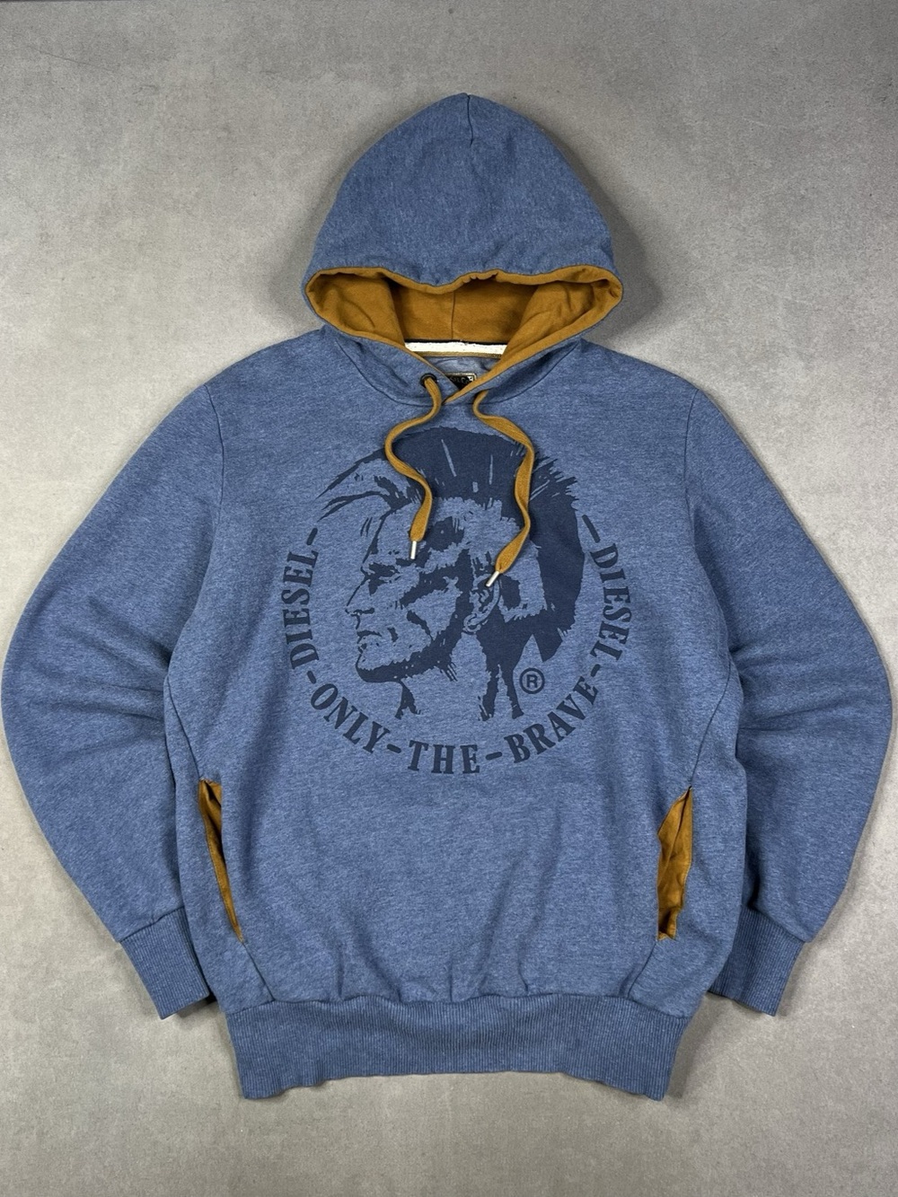 Diesel Men's Graphic Pullover Hoodie in Blue